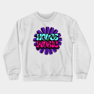 HOUSE MUSIC  - Y2K Flower (dark purple/blue) Crewneck Sweatshirt